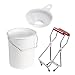 Produktbild Westmark Einmach-Set, 3-tlg: 1 Vorratseimer (3 l) + 1 Glasheber + 1 Trichter, Kunststoff/Stahl (verchromt), Weiß/Silber/Rot, 237922E6