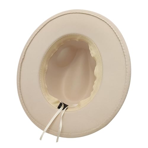 Image of Mens Fedora Hats Classic Wide Brim Fedora Hat for Women Men Dress Hats Panama Hat with Band
