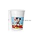 Procos 93558 - Party-Becher Playful Mickey, 8 Stück, Füllmenge 200 ml, aus Plastik, Party-Geschirr, Geburtstag, Mottoparty