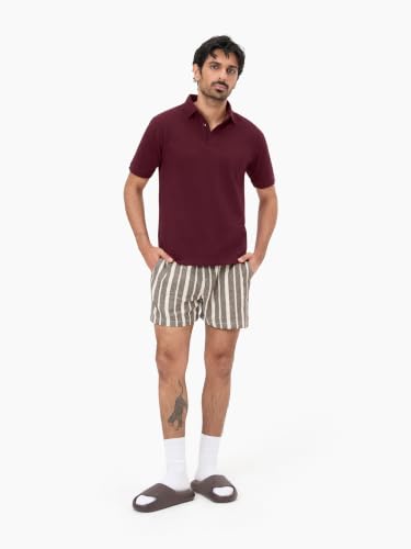 Image of LUDIC Core Polo T-Shirt, Dailymove Collection | Regular Fit | Stand-up Collars | 100% Organic Cotton, 240 GSM | Lightweight & Comfortable |Everyday Essential | Polo T-Shirt for Men