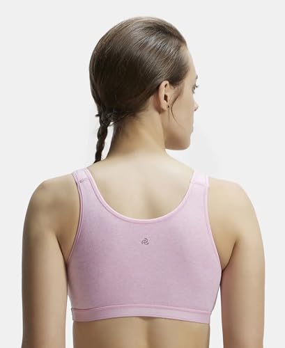 Image of Jockey 1376 Women Super Combed Cotton Elastane Active Bra | Wirefree | Non Padded | Full Coverage Slip-On with Wider Straps | Fabric