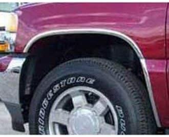 QMI 275002T - Fender Trim Compatible with Ford F Series/Bronco Mirror Polished Stainless Steel Full Arch 1" Narrow Width Set Of 4