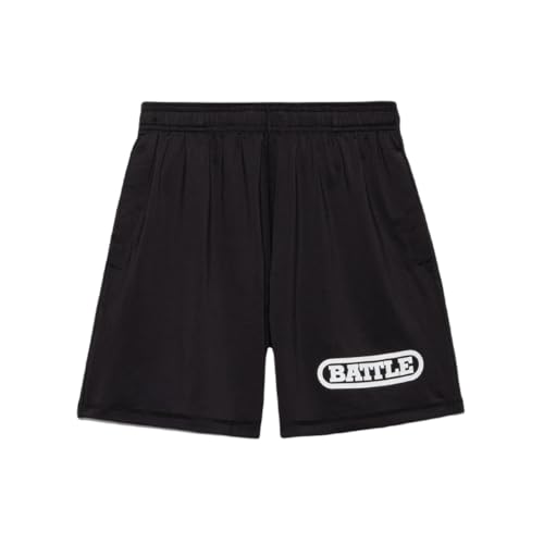 Battle Sports Big Logo Performance Shorts,4-Way Stretch, Moisture Wicking, UV Protection