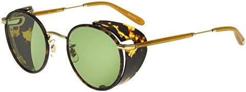 Garrett Leight - WILSON SUN SHIELD MATTE BOURBON TORTOISE, Round acetate/metal unisex