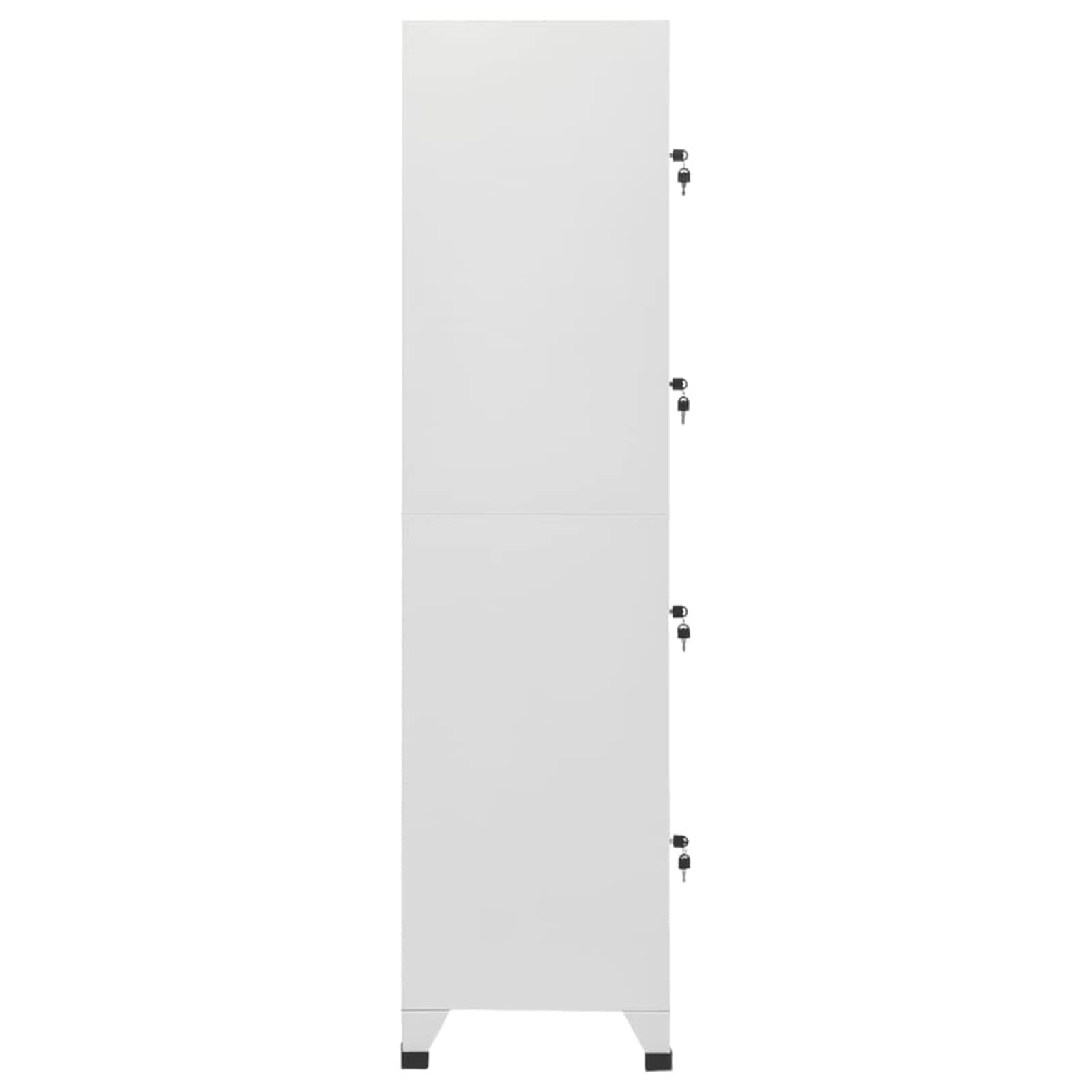 SECOLI Taquilla con cerradura con 4 compartimentos, 38 x 45 x 180 cm, acero