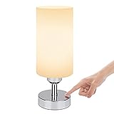 【Echte Touch-Steuerung】Mit nur einer leichten Berührung mit der Hand können Sie den Schalter der Tischlampe steuern und die 3 Helligkeiten der Tischlampe einstellen. Es gibt keine anderen zusätzlichen Schalter, die bequem zu bedienen sind und ein einfaches Design beibehalten.