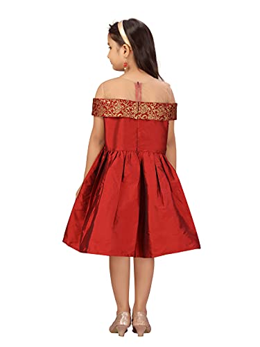 Image of Aarika Girl's Maroon Color Dress
