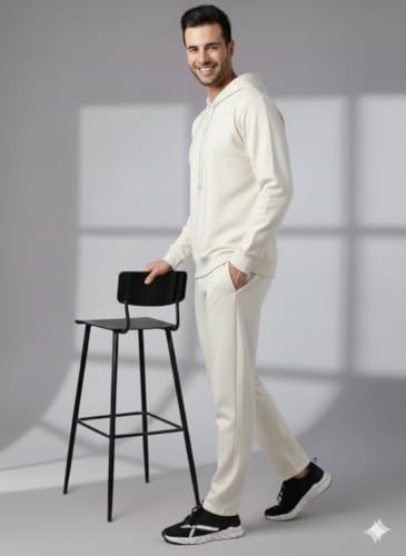 Image of Mack Jonney Solid Track Suit for men | Co-ord Set | Warm Fleece Tracksuit Set | Full Sleeve Hoodie