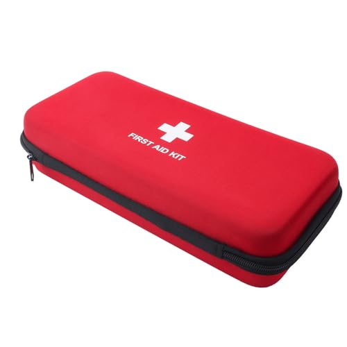 Image of First Aid Hard Case Empty First Aid Hard Emergency Case Bags EVA Red Medical Bag for Home Health Office Car Camping Outdoors First Responder (Red W)