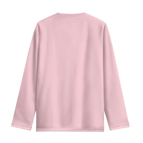 Image of Girls Long Sleeve Shirts Casual Crewneck Soft T-shirts for Girls 3-16 Years Old