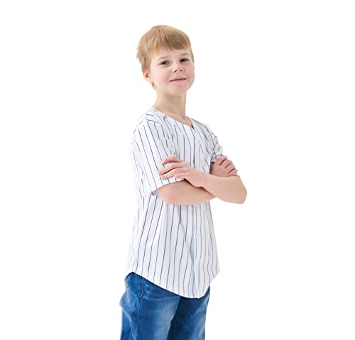 Image of Yuji Itadori Kids Baseball Jersey Button Boys Short Sleeve T-Shirts Hip Hop Fashion Casual Sports Solid Color Shirt