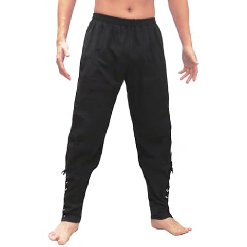 Bslingerie® Men's Medieval Renaissance Elasticated Waist Trousers Pirate Pants Cover