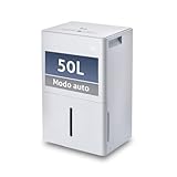 Fácula - Deshumidificador Titán 50 l/día | Modo Ventilación | Depósito extraíble 6,5l | Secado de Ropa | Temp 1-24h