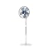 Price comparison product image Rowenta 16 Inch Oscillating Stand Fan with Tiltable Head, Powerful Airflow, Adjustable Height, Home and Office, Silent Setting, 4 Speed Settings, 38dBA, White, VU5840