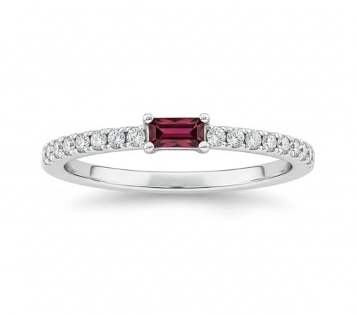 Bague empilable argent 925 personnalisable avec votre pierre fine éclatante