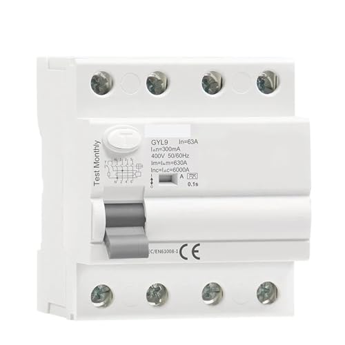 Interrupteur différentiel 4 pôles 40A 30mA type A disjoncteur RCD triphasé - 2