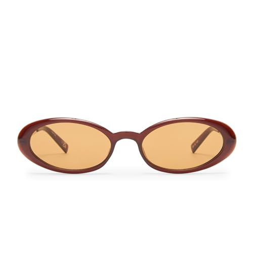 Le Specs Magnifique Sunglasses - Cocoa, Oval, Women's, Minimalist Y2K Style2