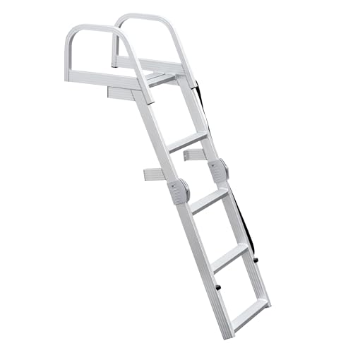 Whitecap S-1865 Aluminum Folding Pontoon Ladder