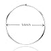 Carweilon Statement Women Choker Necklace Polished Stainless Steel Chunky Necklace Collar Jewelry (0.1Inch-Width, Silver)