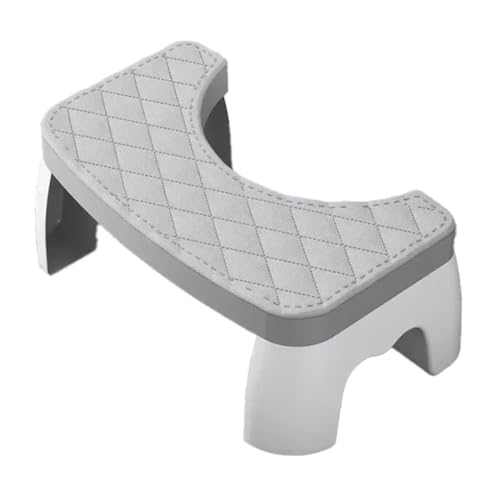 Lonrtesw Sgabello Ergonomico per WC per Adulti, Bambini, Donne Incinte - WC Portatile Antiscivolo con Rimovibile Grigio