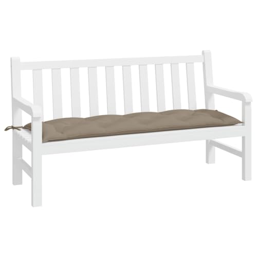 Coussin pour banc de jardin extérieur imperméable 150x50 taupe