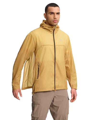 Pioneer Camp Sommerjacke Herren Mit Kapuze UPF 50+Leichte Atmungsaktive Fahrradjacke Mit Reißverschluss | Uv-Schützende Funktionsjacke Für Alltag Und Freizeit Im Sommer Verstaubar(Spicy Orange;L)
