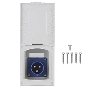 Prise Caravane 220v Extérieure, Dioche 220V‑240V 16A Prise de Courant étanche Externe 3Pin Flush Femelle Prise de Courant pour RV Camping-Car Remorque Caravane