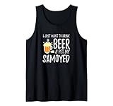 samoiedo cane amante birra divertente cane mamma regalo canotta