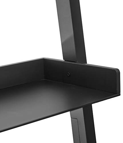 Kiera Grace Modern 5-Tier Wood Ladder Bookshelf, Black
