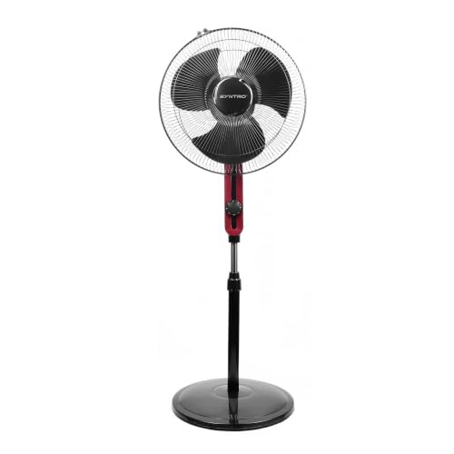 Image of Syntro Aeromax 400 MM High Speed Pedestal Fan for Home and Office - 2-in-1 Convertible Table Fan, Powerful Air Delivery, Aerodynamic Blades, Black Maroon Finish