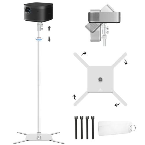 Projector Mount,Height Adjustable 19.5' to 47.5',Space-Saving,Heavy-Duty Floor & Table Projector...