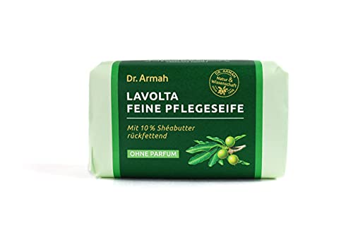 LAVOLTA Jabón de cuidado fino pastilla de jabón sólido natural para la cara, las manos y el cuerpo con un 10% de manteca… - Imagen 3