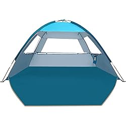 COMMOUDS Carpa de Playa para 6-8 Personas, UPF 50+ Carpa Familiar de Tienda de Campaña Playa, Ligera, Fácil de Armar y Llevar Carpa de Sol para Playa, Camping, Pesca, Aire Libre