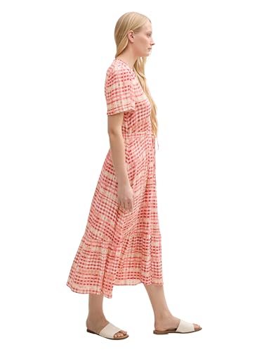 Robe décontractée TOM TAILOR 1045310 berry red check design chic et moderne - 3