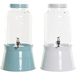 Dispensador De Agua Cielo Dispensador de Agua DKD Home Decor Cristal Metal Blanco Azul cielo (23.5 x 23.5 x 43 cm) (5,8 L)