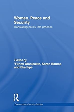 Women, Peace and Security (Contemporary Security Studies)