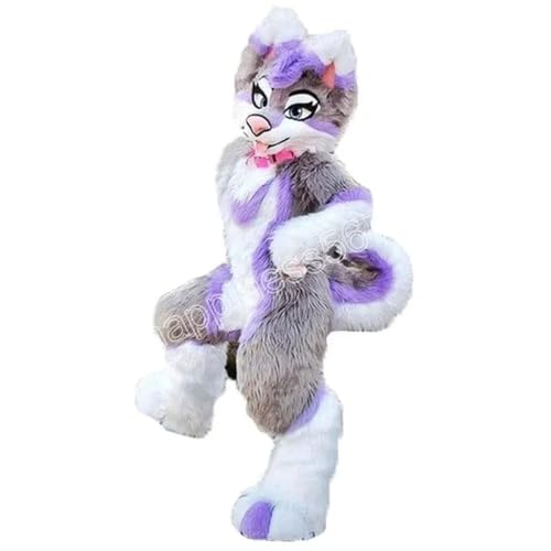 Disfraz Mascota Fursuit Husky Morado para Perro