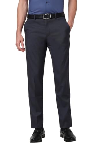 Image of Peter England Premium Formal Trousers - Cross Pocket Style