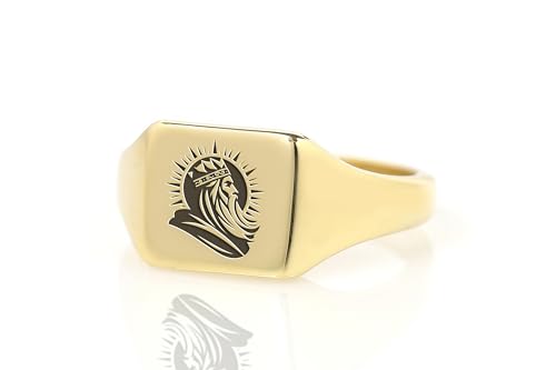 Bague médiévale roi gravée bijoux anciens unisexe personnalisés