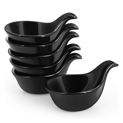 Flexzion Keramik-Dip-Schalen, kleine Schalen zum Dippen mit Griff, Gewürzbecher, Sojasaucenschale, Porzellanauflaufförmchen, Soßenhalter… – Ansicht 1