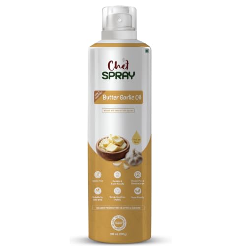 Image of ChefSpray Butter Garlic Oil Spray | Flavored Cooking Spray for Baking, Grilling & Frying | Nonstick, Mess-Free, Bag-on-Valve | Seasoning, Pan & Salad Use