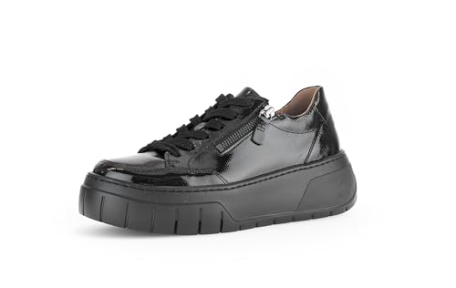 Gabor Damen Low-Top Sneaker, Frauen Halbschuhe,Best Fitting,sportlich,straßenschuhe,Strassenschuhe,Sportschuhe,Turnschuhe,schwarz,39 EU / 6 UK
