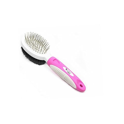 Toddmomy Pet Brush for and Cats Double-sided Grooming Comb Matted Fur Remover Fur Hair Care Comfort Grip Random Color