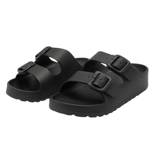 TX101 Men’s Sandals – Adjustable Buckle Strap Slide Sandals with Arch Support | Comfortable Footbed, Non-Slip Sole, Open-Toe Casual Slippers for Indoor & Outdoor
