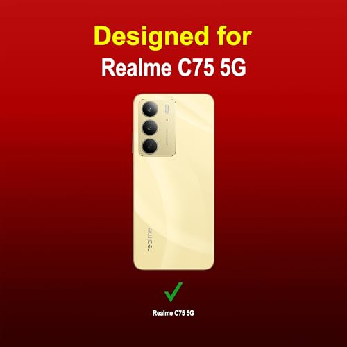 Image of Zapcase Back Case Cover for Realme C75 5G | Compatible for Realme C75 5G Back Cover | Liquid Silicon Magic Case with Camera Protection | Red