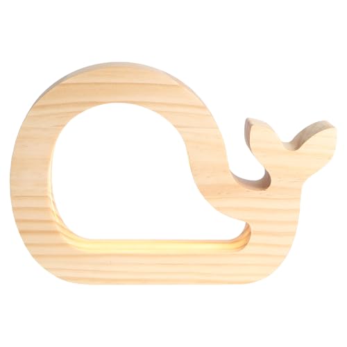 Lámpara de noche recargable con forma de ballena beige