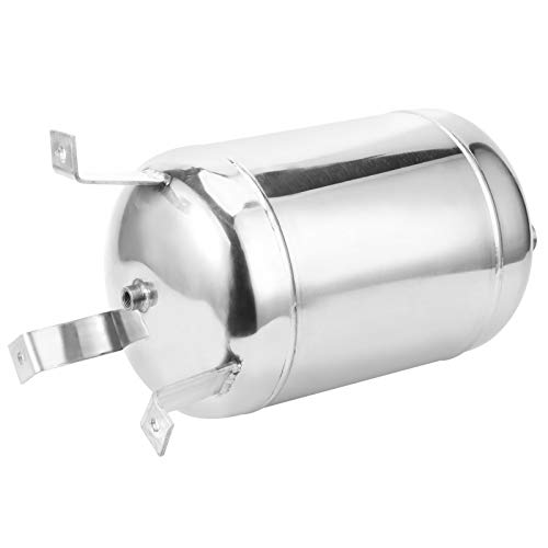 Image of Air Reservoir Tank High Pressure 5 Port Gas Storage for Workshop Automotive 304 Stainless Steel Mirror Finish 2.1 Gallon 10L Vertical NPT 1 2 and 1 4 Port