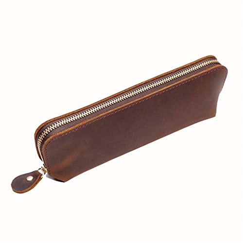 AIGUONIU Pencil Case, Work Accessories, (pens, Stationery and Personal Items) (Brown)