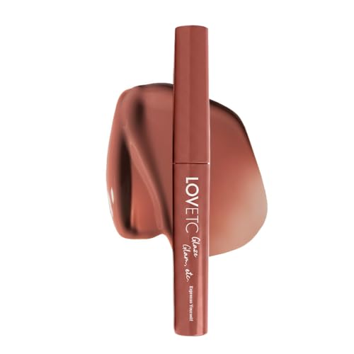 Image of Peptide Lip Conditioner | Hydra Gloss Shine Lip Balm | 4-in-1 for Hydrated, Smooth, Plump & Restored Lips | 11-Hr Hydration | With Peptides, Hyaluronic Acid, & Jojoba Oil | Espresso Yourself | 2.4ml