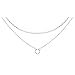 Shoopic Layered Coin Choker Charming Ring Lariat Disc Chain Necklace for Women